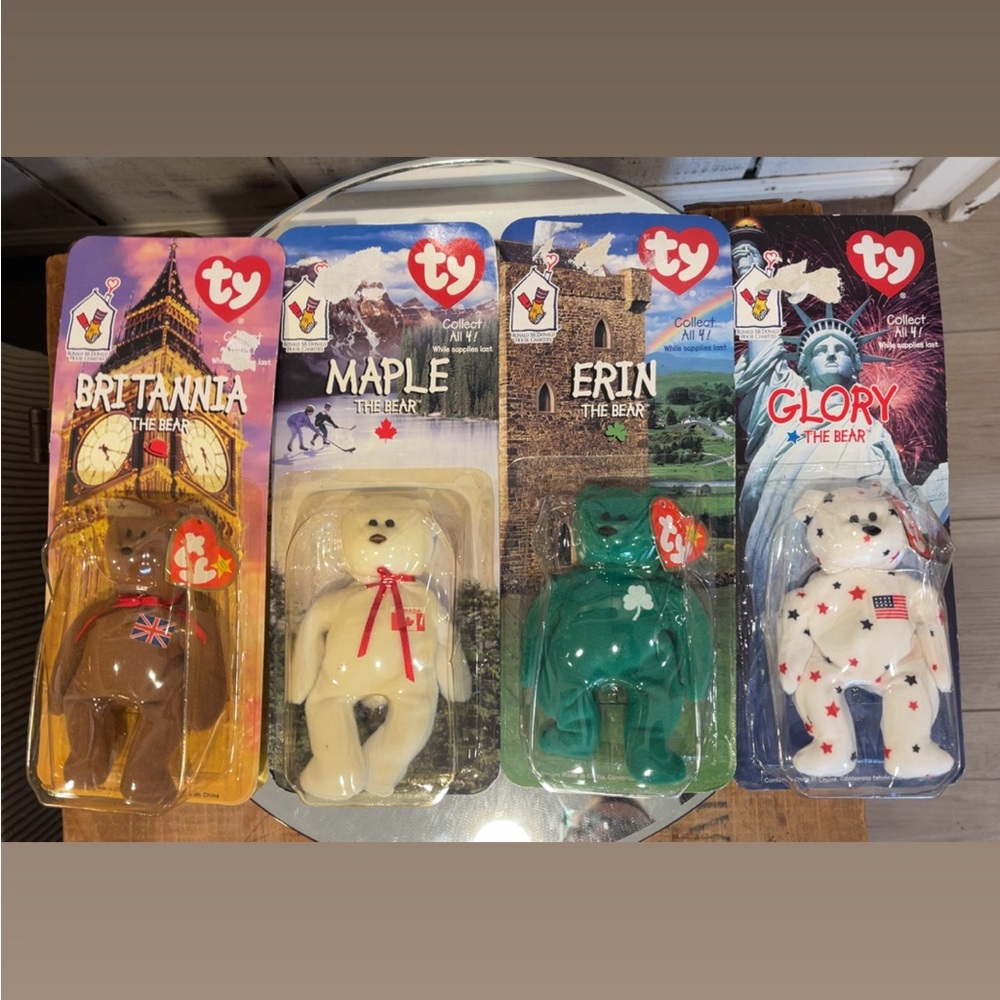 4 NIB Ty - International 🐻 Teenie Beanie Babies